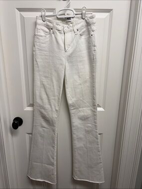 PAIGE White Flared High-Rise Laurel Canyon Jeans size 25